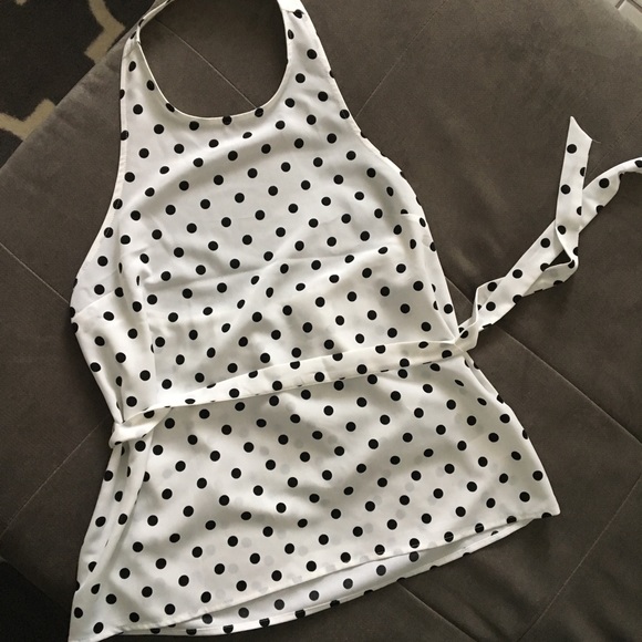 Express Tops - ✨HP✨ Pretty Polka Dot Halter Top • Size XS • NWT